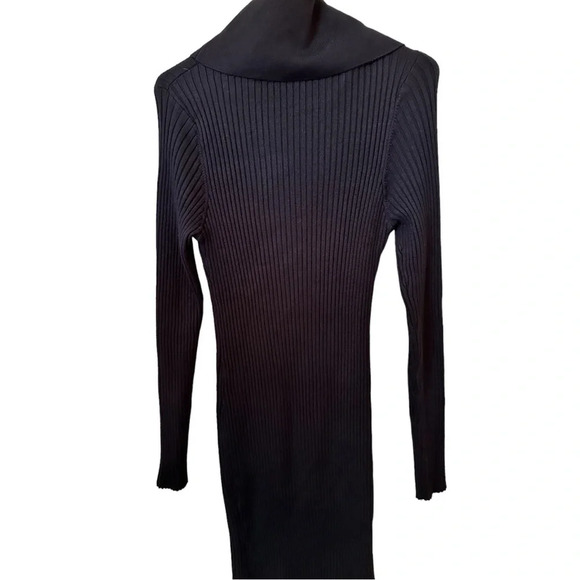 NWT Women’s Cowl Neck Ribbed BodyCon Sweater Dress - Picture 5 of 7